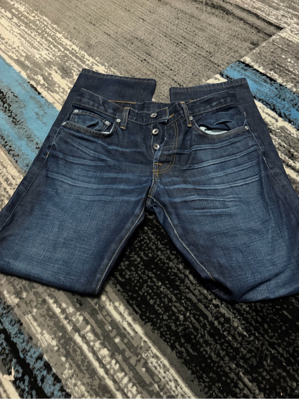 baldwin Dark Indigo Slim Straight Jeans